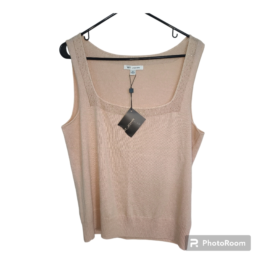 Nwt St. John Evening Collection Metallic Tank XL